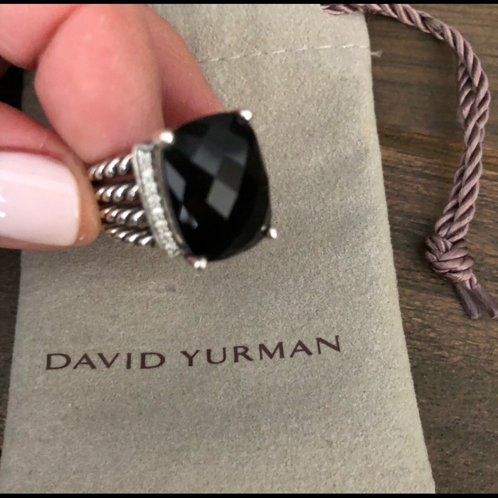 David Yurman Wheaton Ring Onyx Size 7